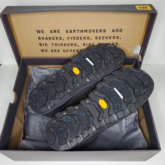 CAT Drover ICE+ Waterproof TX Men’s Boots Size 9.5 Dark Gull Grey - Picture 6 of 7